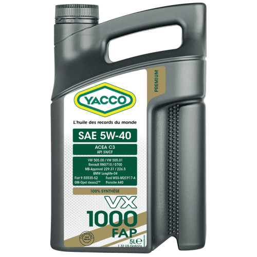 YACCO VX 1000 FAP 5W40 ulje, 5 l