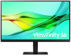 Samsung ViewFinity S6 S60UD monitor, 27, IPS, 2560x1440, DP, HDMI, USB-C (LS27D600UAUXEN)