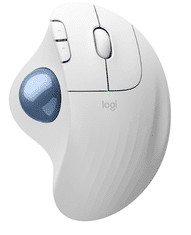 Logitech M575 S bežični miš s kuglicom, bijeli, Bluetooth