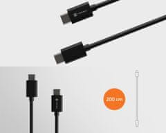 Natec Prati kabel USB-C, 100 W, 200 cm, univerzalni, crni