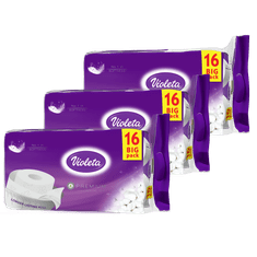 Violeta Premium toaletni papir, 3 sloja, pamuk, 3x16