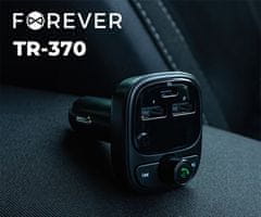 Forever TR-370 FM odašiljač / transmitter, Bluetooth, klicanje, USB-A, USB-C