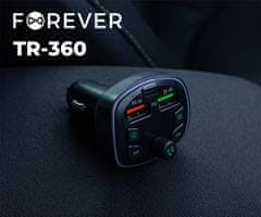 Forever TR-360 FM odašiljač / transmitter, Bluetooth, USB-A, USB-C