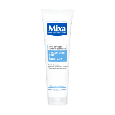  Mixa Anti-Dryness čistilni gel, s hialuronsko kislino in skvalanom, 150 ml 