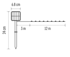 EMOS LED nano lanac sa solarnim kolektorom, 12 m