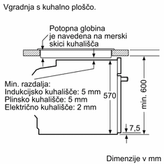 Bosch HBA574BS3 Serie 4, ugradbena pećnica, 71 l