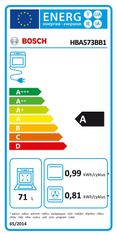 Bosch HBA573BB1 ugradbena pećnica, 71 l