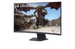 LG 32GS60QC monitor, zakrivljen, 2K, 180 Hz, VA