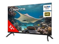 Manta 32LHN124E LED televizor, 81 cm, HD+, Dolby Digital+, DVB-C/T2/HEVC, Hotel Mode, HDMI, USB, CI+