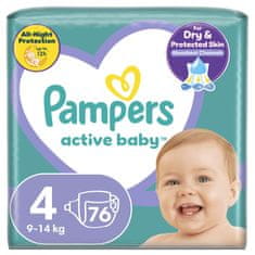 Pampers pelene Active Baby 4 Maxi, 76 kom