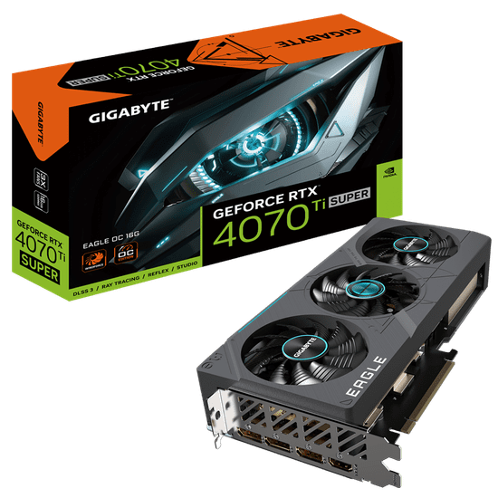 Gigabyte GeForce RTX 4070 Ti SUPER Eagle OC grafička kartica, 16GB GDDRX6 (GV-N407TSEAGLE OC-16GD)