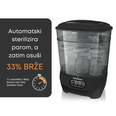 Baby Brezza parni sterilizator i sušilo za bočice, crni (BRZ0172)