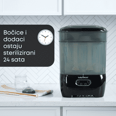 Baby Brezza parni sterilizator i sušilo za bočice, crni (BRZ0172)