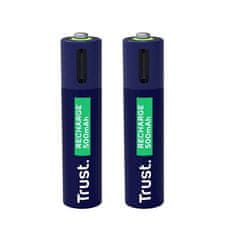 Trust punjive baterije, AAA, USB-C, 2 komada