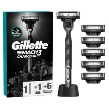  Gillette Mach3 System H+6 Charcoal moška britvica