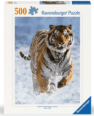 Ravensburger puzzle, tigar u snijegu, 500/1