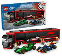 LEGO City 60445 F1 Kamion za F1 s autima RB20 i AMR24 za F1