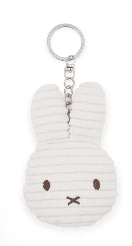  Bon Ton Toys Miffy ECO Corduroy zajček obesek za ključe, umazano bel