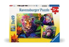 Ravensburger Psići Puzzle Jungle, 3 x 49 dijelova