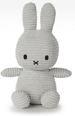 Bon Ton Toys Mekana igračka zeko Miffy ECO Corduroy, 23 cm, svijetlo siva (880)