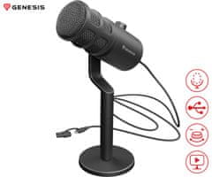 Genesis Radium 350D profesionalni mikrofon, desktop/studio, 192kHz, POP filter, USB-C, PC/MacOS