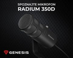 Genesis Radium 350D profesionalni mikrofon, desktop/studio, 192kHz, POP filter, USB-C, PC/MacOS