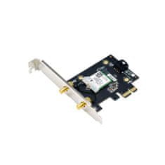 ASUS PCE-AXE5400 mrežna kartica, WiFi 6E (802.11ax), BT 5.2, 6GHz, 160MHz, OFDMA, WPA3, 2 vanjske antene, PCIe (90IG07I0-ME0B10)