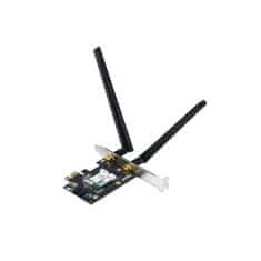 ASUS PCE-AXE5400 mrežna kartica, WiFi 6E (802.11ax), BT 5.2, 6GHz, 160MHz, OFDMA, WPA3, 2 vanjske antene, PCIe (90IG07I0-ME0B10)