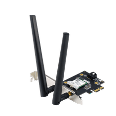 ASUS PCE-AXE5400 mrežna kartica, WiFi 6E (802.11ax), BT 5.2, 6GHz, 160MHz, OFDMA, WPA3, 2 vanjske antene, PCIe (90IG07I0-ME0B10)