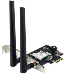 ASUS PCE-AXE5400 mrežna kartica, WiFi 6E (802.11ax), BT 5.2, 6GHz, 160MHz, OFDMA, WPA3, 2 vanjske antene, PCIe (90IG07I0-ME0B10)