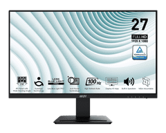 MSI PRO MP273A monitor, 68,5 cm, Full HD, IPS, crni