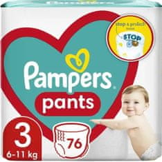 Pampers Pants hlače pelene, veličina 3, 6–11 kg, 76 komada