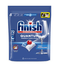 Finish Quantum All in 1 kapsule za perilicu posuđa, 72 komada