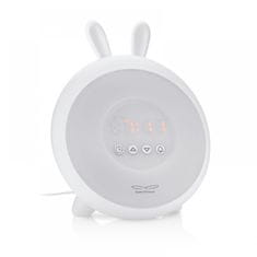 Rabbit&Friends Lijepo svjetlo za buđenje s budilicom, bijelo, USB-C (944)