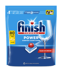 Finish Lemon Sparkle Power All in One tablete za perilicu posuđa, 80 komada