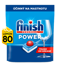 Finish Lemon Sparkle Power All in One tablete za perilicu posuđa, 80 komada