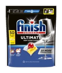 Finish Ultimate All in 1 Lemon Sparkle kapsule za perilicu posuđa, 50 komada