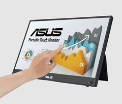 ASUS MB16AMTR ZenScreen Touch prijenosni monitor osjetljiv na dodir, 39,6 cm, FHD, IPS, crni (90LM04S0-B02170)