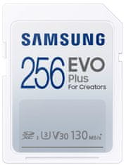 Samsung SDXC memorijska kartica, 256 GB EVO Plus, U3, V30, UHS-I