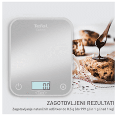 Tefal Optiss digitalna kuhinjska vaga, srebrna (BC50U4V0)