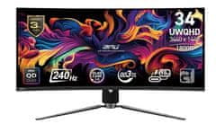 MSI MPG 341CQPX monitor, 34, UWQHD, 240Hz, 0.03ms, crni (MONMSI00008)