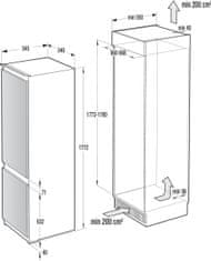 Gorenje NRKI418EP1 ugradbeni kombinirani hladnjak