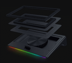 Razer Laptop Cooling Pad Chrome stalak za laptop, RGB, 3x USB-A