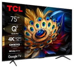 TCL 75C655 4K UHD QLED TV, Google TV