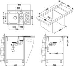 Alveus sudoper Elegant 110 Satin