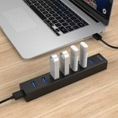 Orico USB hub H7013-U3-AD, USB 3.0, 7 ulaza, crni