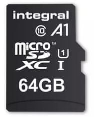 Integral memorijska kartica microSDHC 64GB A1 App Performance UHS-I