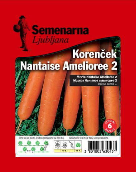 Semenarna Ljubljana mrkva Nantaise Amelioree 2, 50 g