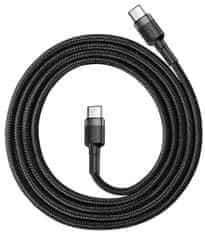 BASEUS Cafule podatkovni kabel Type-C PD 2.0/QC 3.0/60 W/20 V/3 A, 2 m, sivo-crni CATKLF-HG1