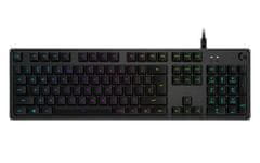 Logitech G512 Carbon tipkovnica, GX Red Linear, USB, US int., HR gravura